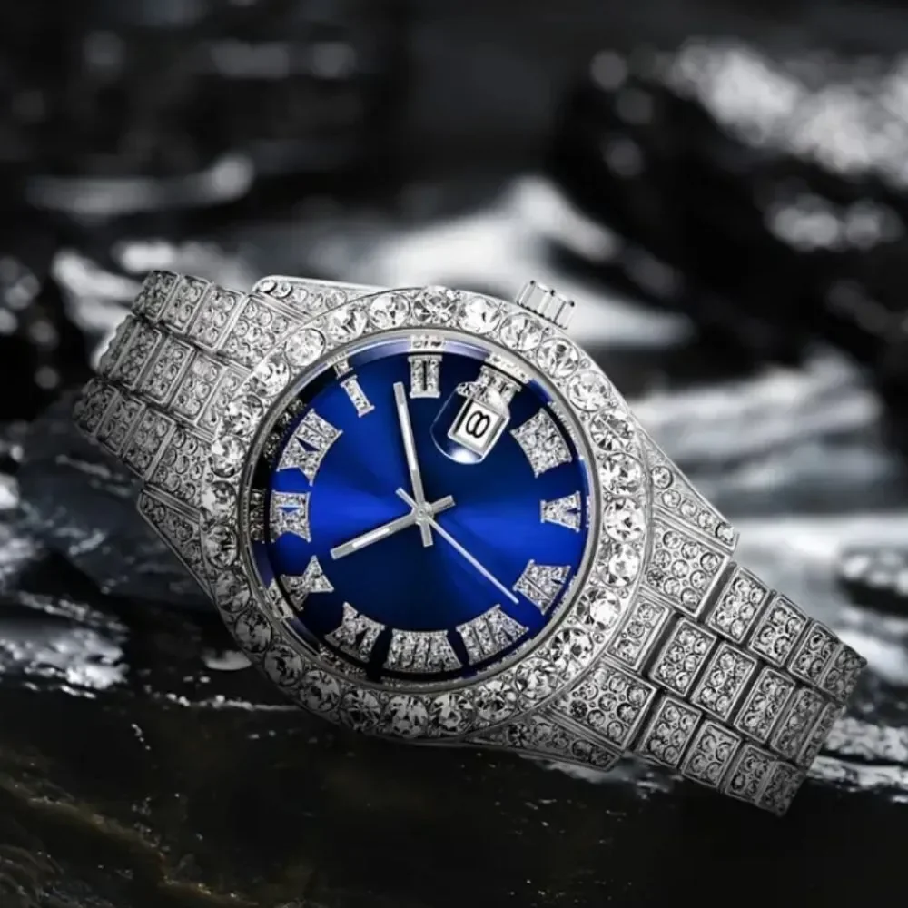 Diamond cuban link watch